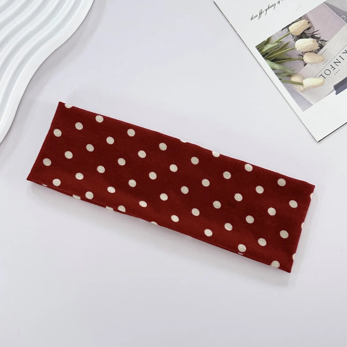 Y2K Retro Polka Dot Stretch Headband