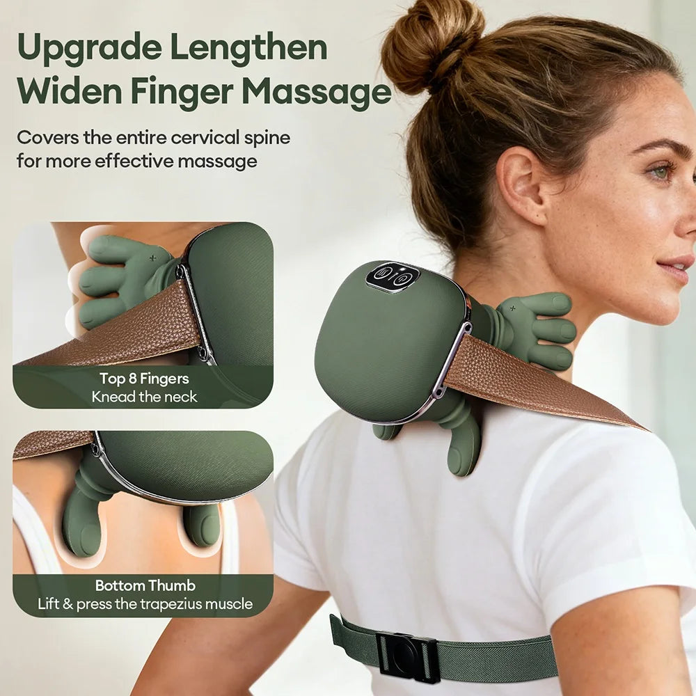 Wireless Neck & Shoulder Massager with 4D Kneading