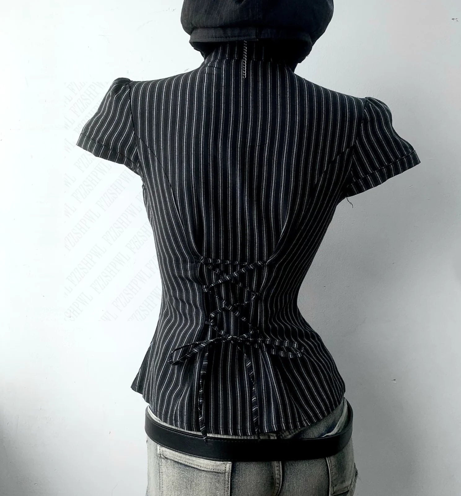 Women’s Y2K Striped Button-Up Shirt