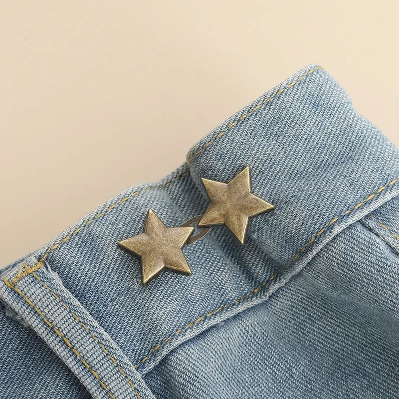Adjustable Jeans Waist Button Tighteners – 1 Pair No-Sew Waist Adjuster Clips