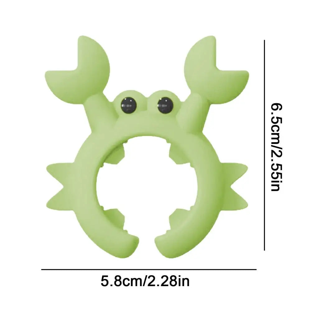 Silicone Crab Utensil Rest – Clip-On Spoon & Spatula Holder for Pots and Countertops