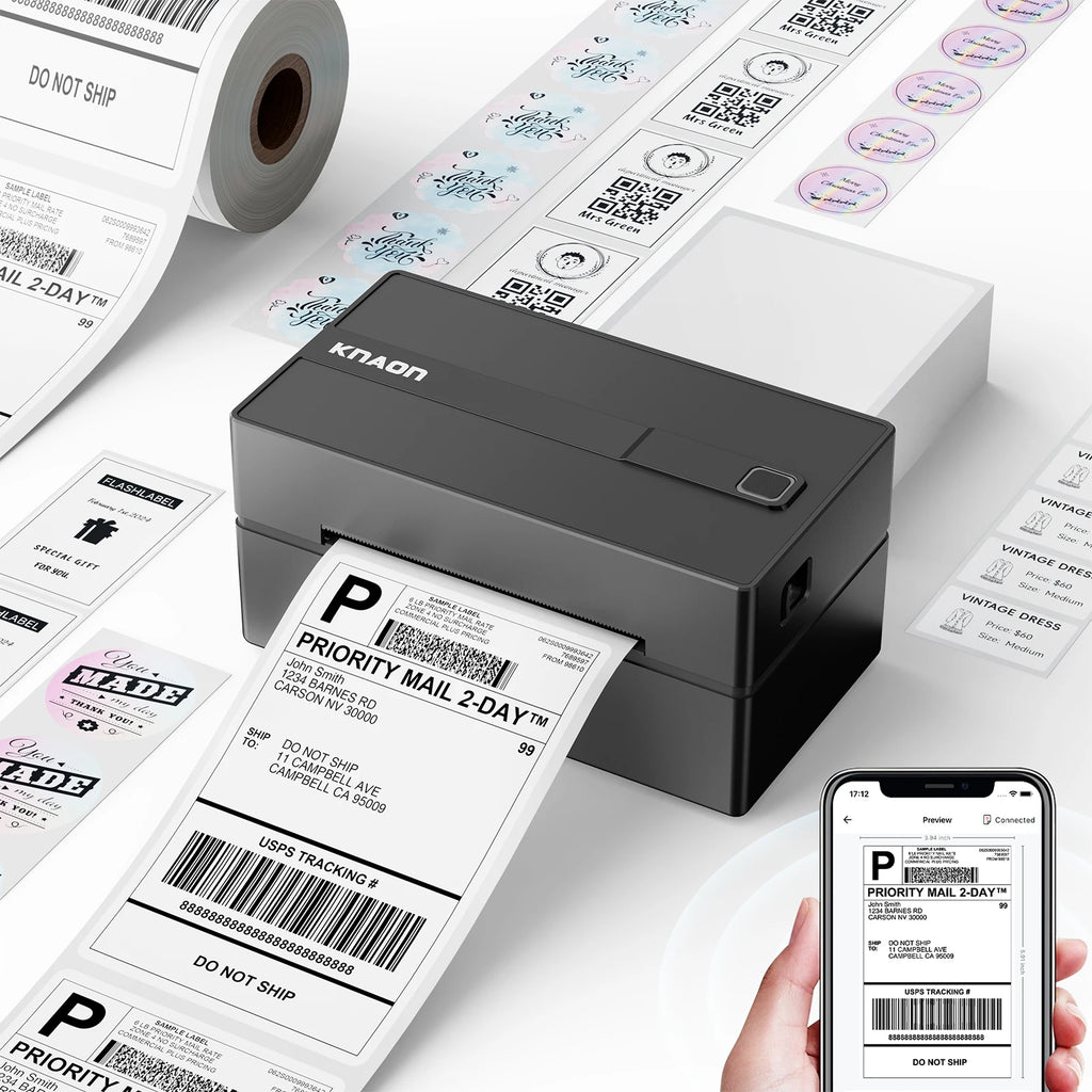 Thermal 4×6 Bluetooth Shipping Label Printer