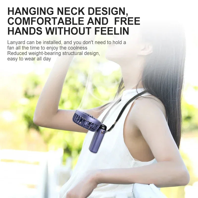 Portable 3-in-1 Mini Neck Fan