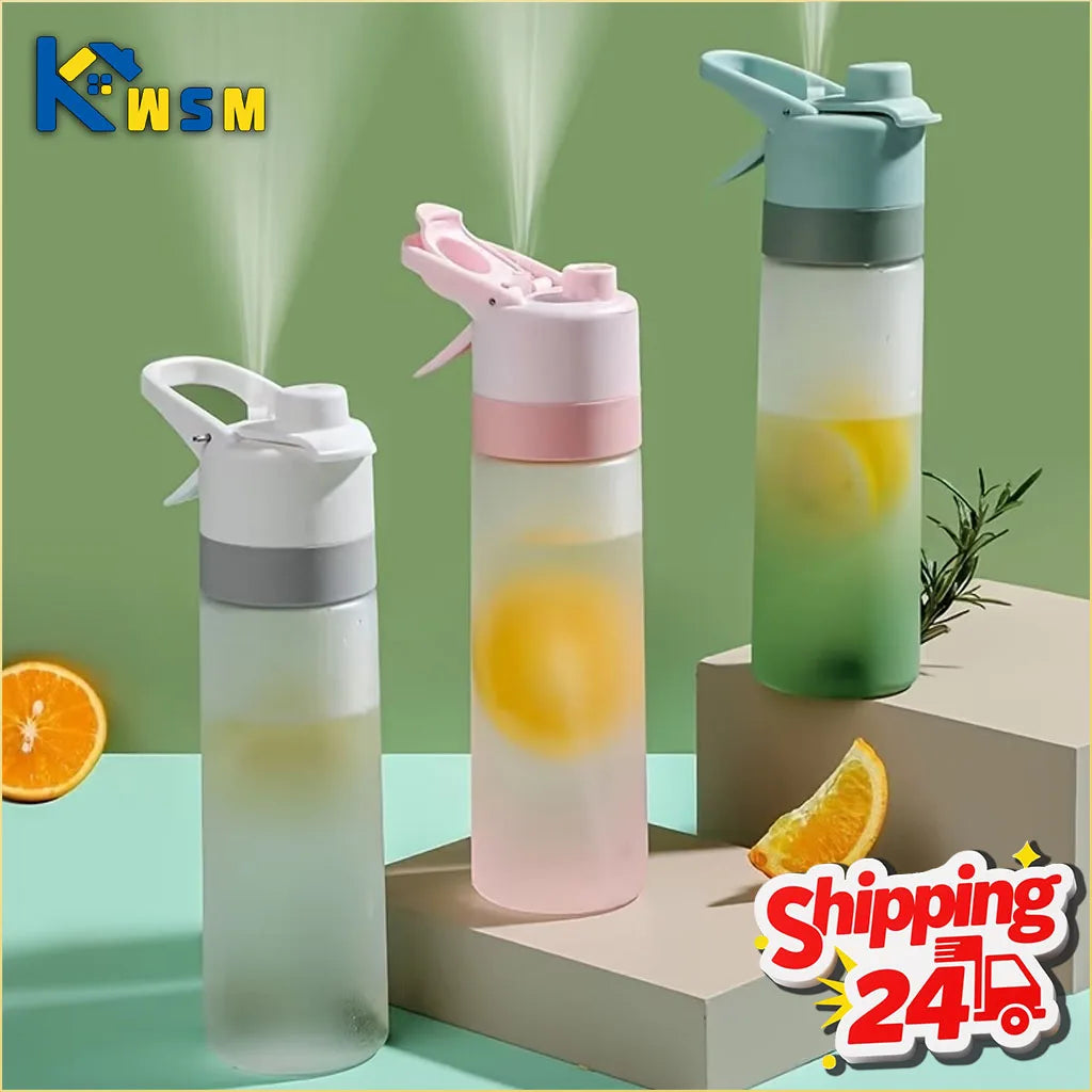 2-in-1 Spray Mist Water Bottle – 650ml Hydration Bottle
