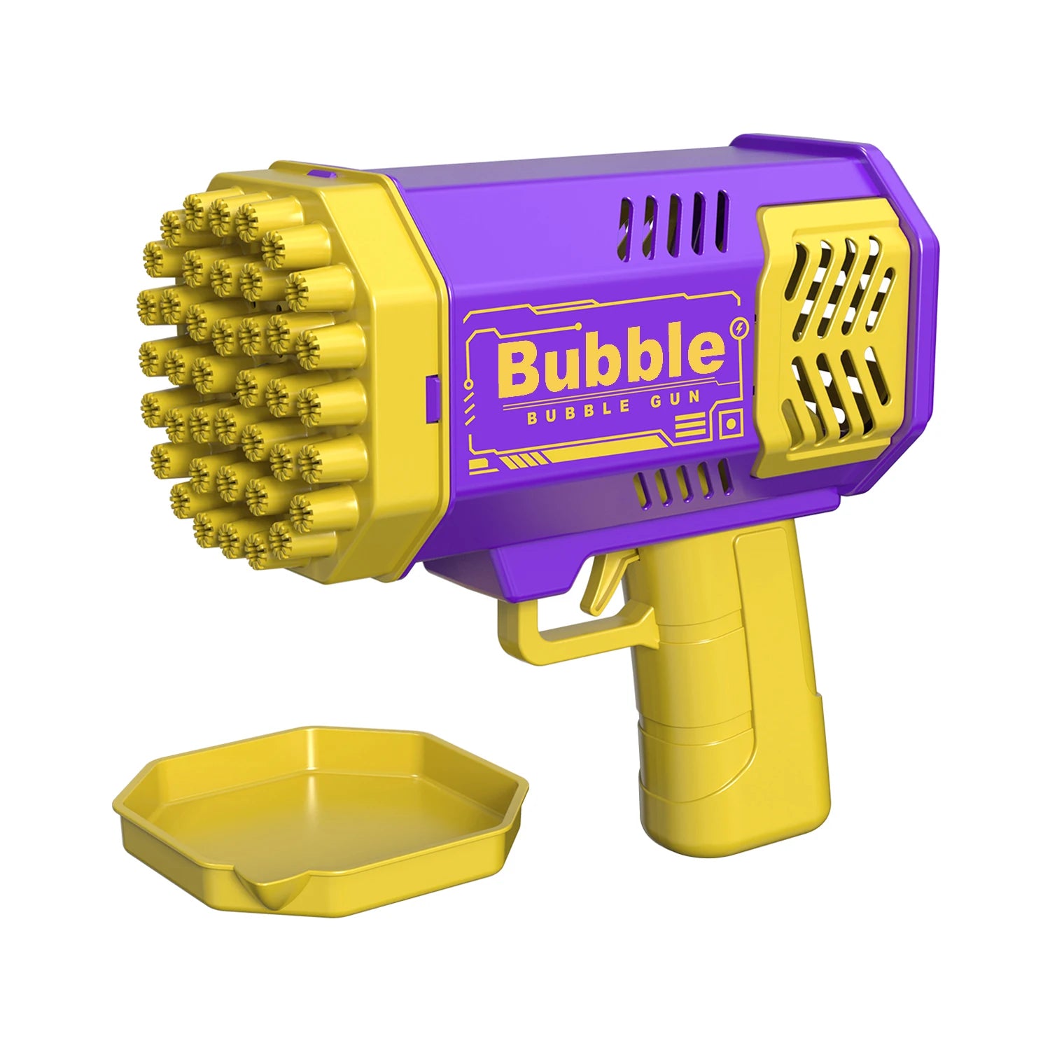 40-Hole Automatic Bubble Machine with LED Lights – Outdoor Bubble Blower for Kids