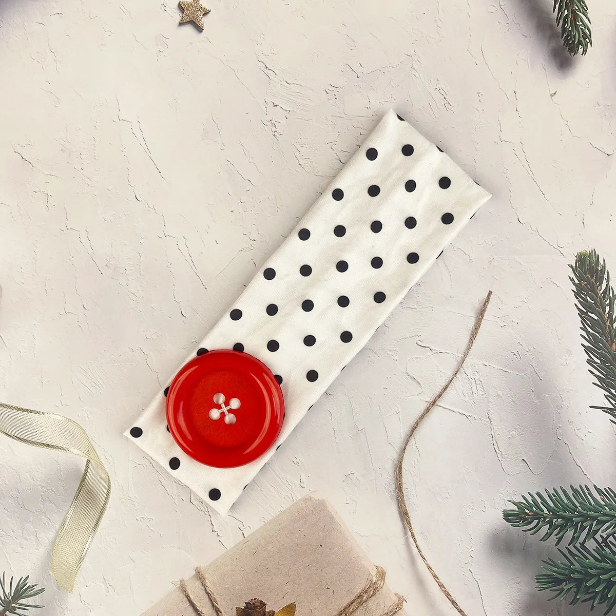 Y2K Retro Polka Dot Stretch Headband