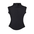 AURELLE Women's Sleeveless Turtleneck Slim Fit Summer Top – High Neck Crop Tank