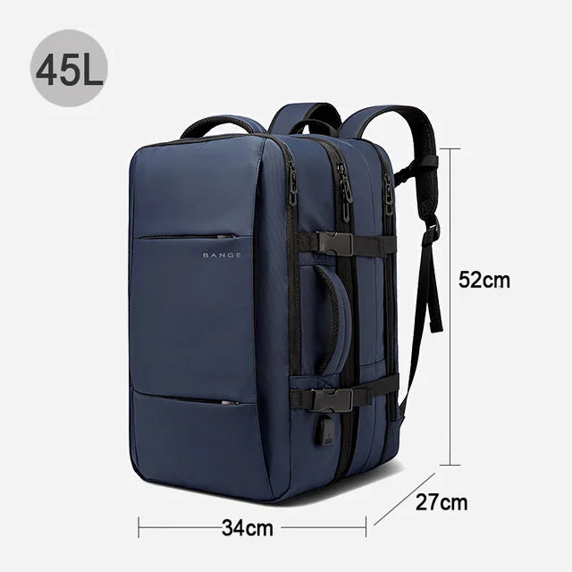 BANGE Expandable Business Travel Backpack – Waterproof 17.3" Laptop Backpack with USB Port