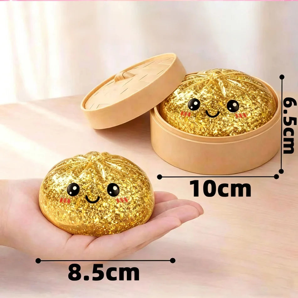 Glitter Dumpling Squishy – Sparkly Sensory Stress Relief Toy
