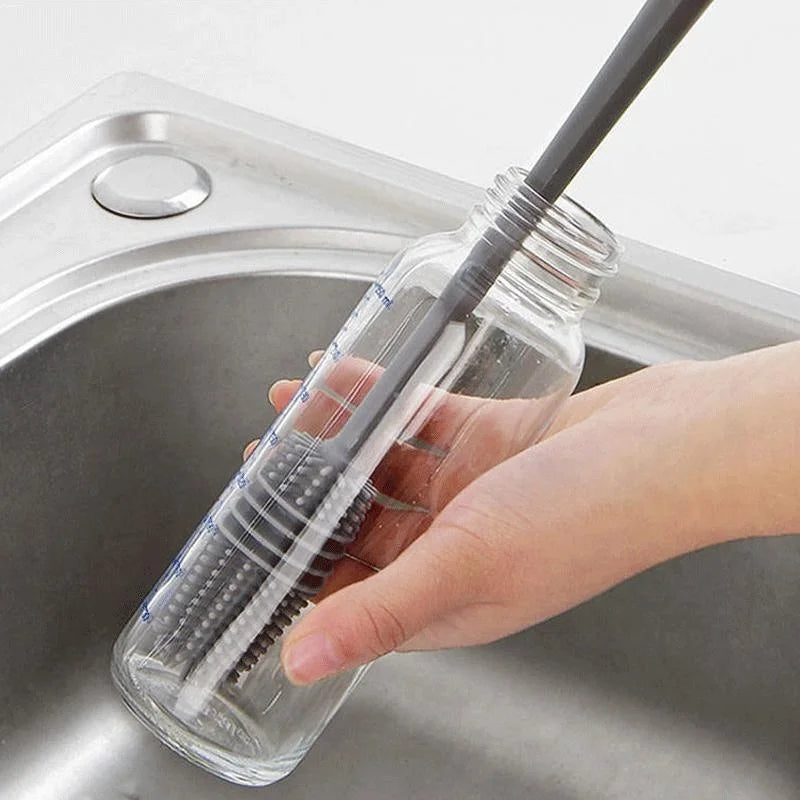 Silicone Bottle Cleaning Brush – Long Handle Brush for Bottles, Cups & Glassware
