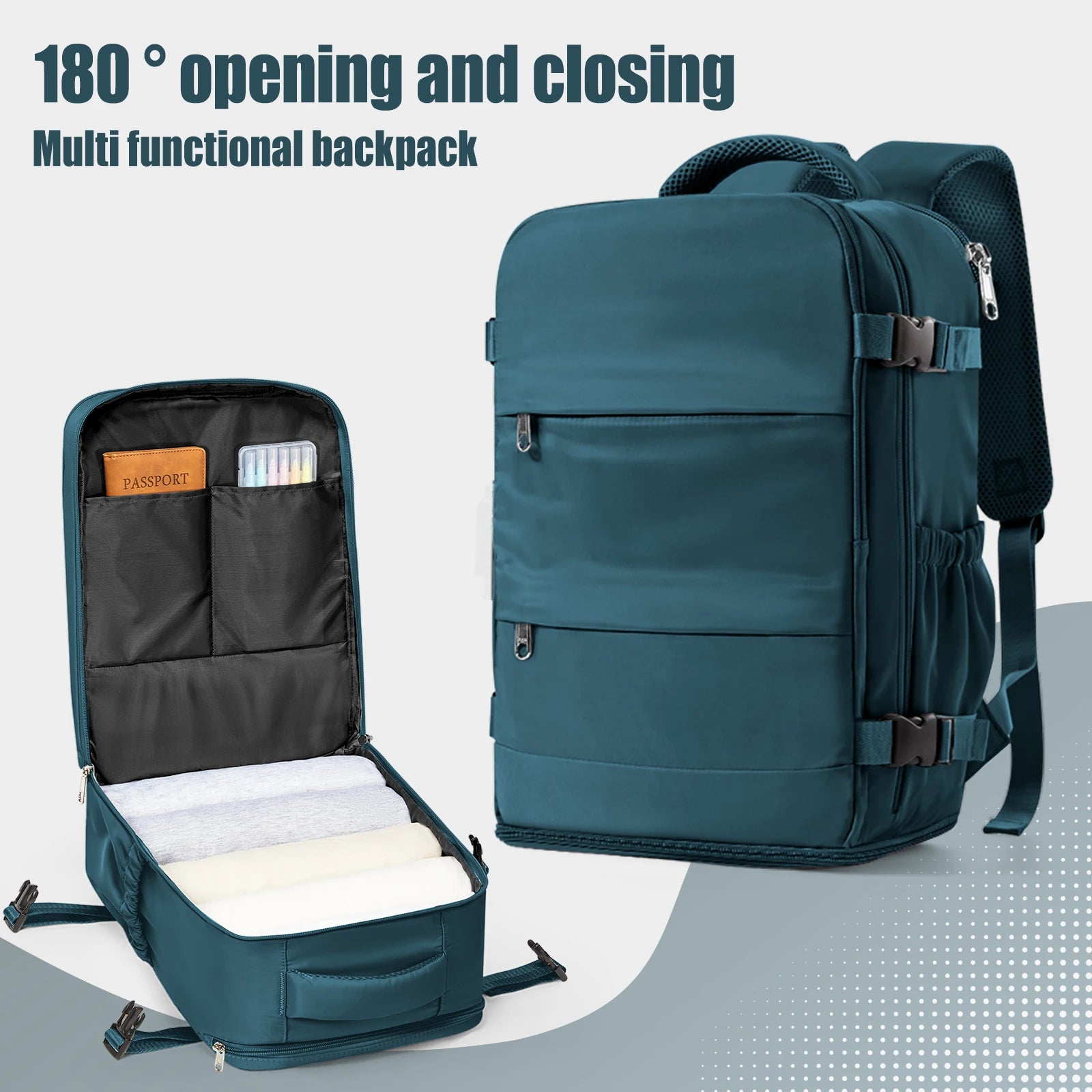 FLCC 40x30x20 Travel Backpack – Cabin Carry-On Laptop Backpack for Men & Women