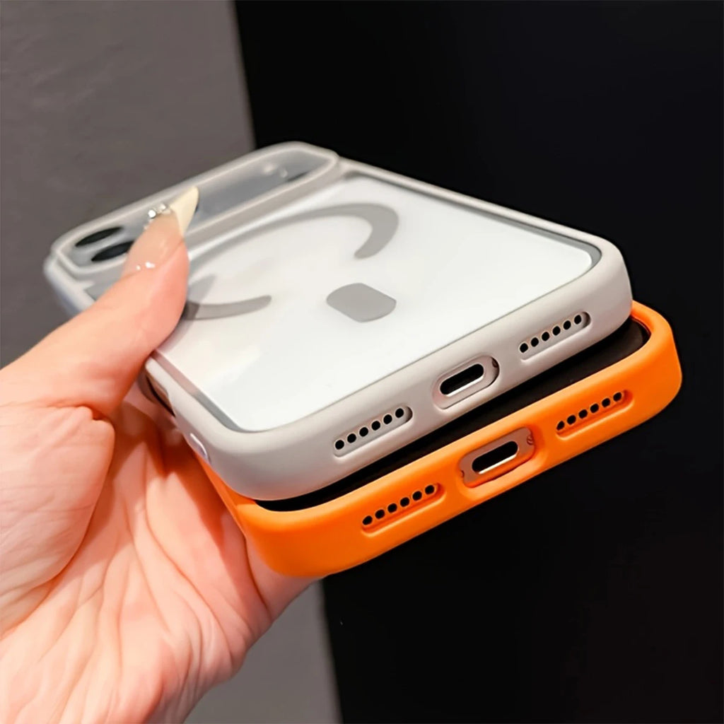 Clear Magnetic Protective Case for iPhone 11–17 Series – Soft-Touch Shockproof Bumper with Raised Camera Protection