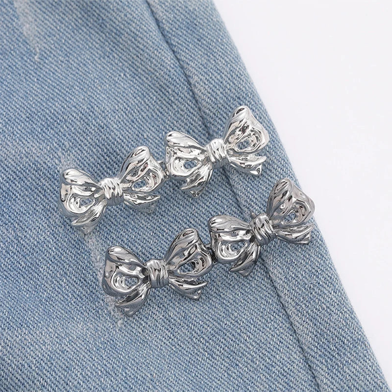 Bowknot Adjustable Waist Button – No-Sew Jeans & Pants Waist Tightener