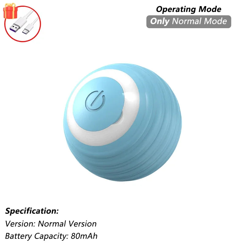 Interactive Automatic Rolling Cat Ball with Moving Tail – Rechargeable Smart Pet Toy