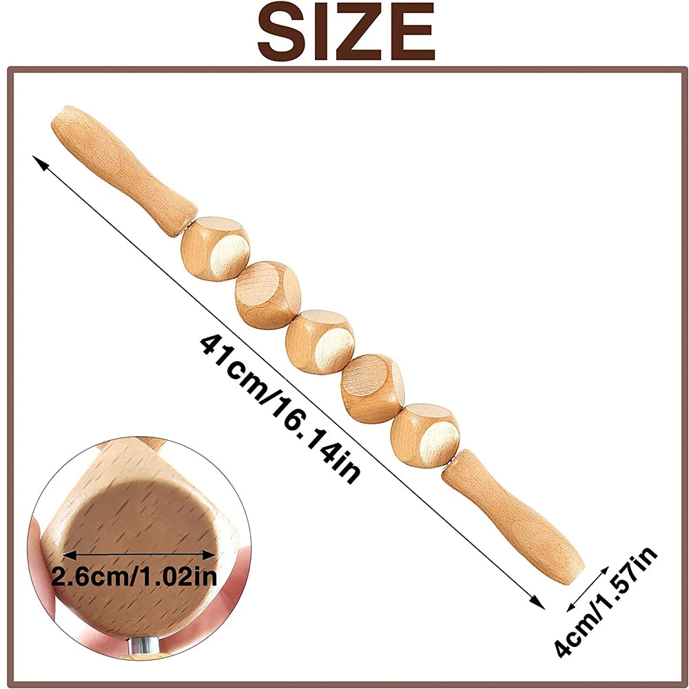 Wooden Gua Sha Body Massager – Beech Wood Maderotherapy Massage Tool