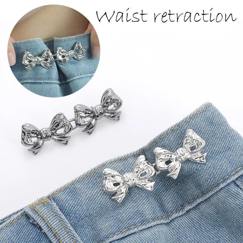 Bowknot Adjustable Waist Button – No-Sew Jeans & Pants Waist Tightener