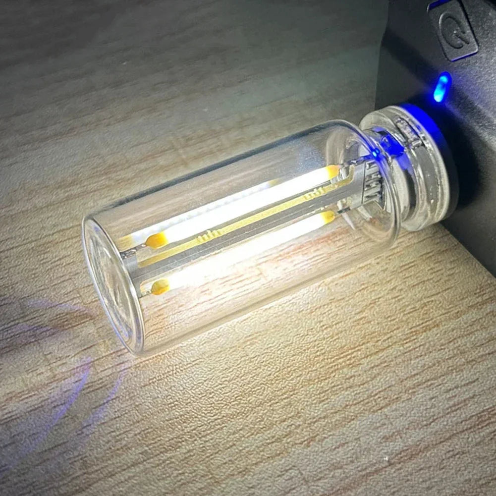 USB Touch-Dimmable LED Atmosphere Light – Portable Filament Night Lamp for Car & Bedroom
