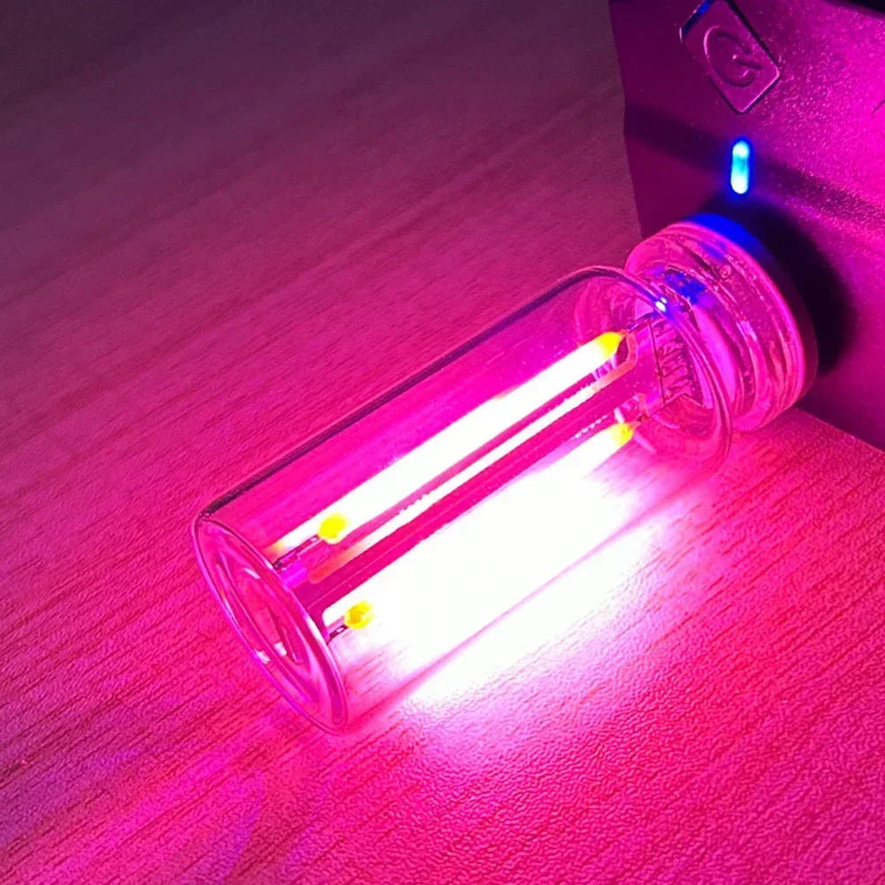 USB Touch-Dimmable LED Atmosphere Light – Portable Filament Night Lamp for Car & Bedroom