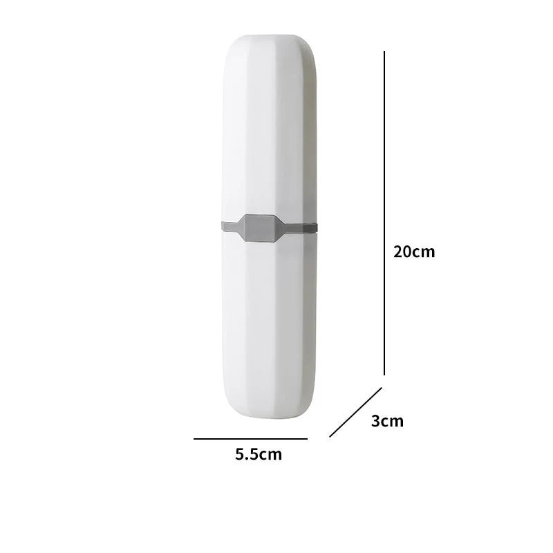 Portable Travel Toothbrush & Toothpaste Holder Case – Protective Dental Storage Organizer
