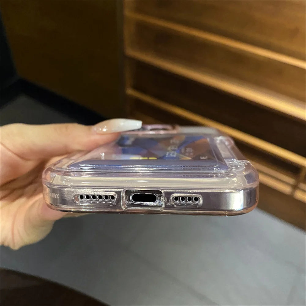 Clear Card Holder Phone Case – Shockproof Wallet Case for iPhone