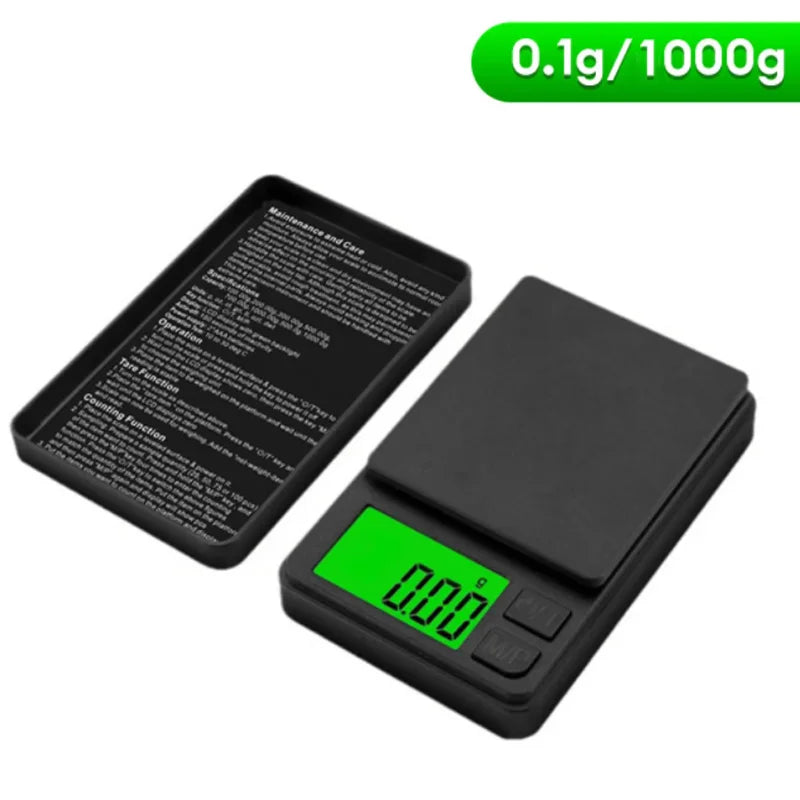 Precision Digital Pocket Scale – 1000g x 0.1g Mini Gram Scale