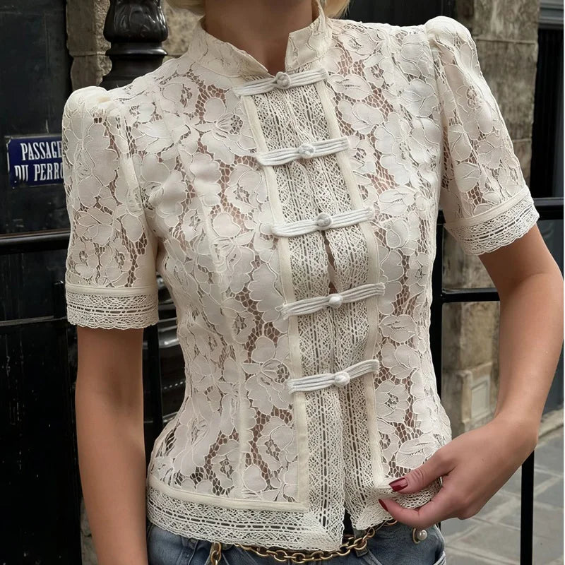 Women’s Lace Hollow Out Summer Shrug Blouse
