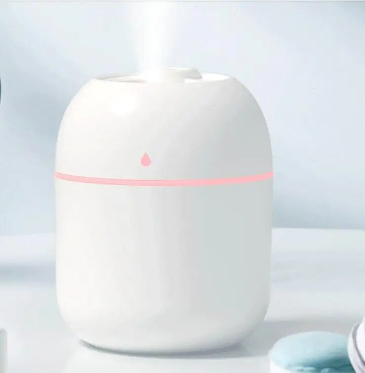 250ML USB Mini Air Humidifier & Essential Oil Diffuser – Quiet Portable Mist Humidifier for Home, Office & Car