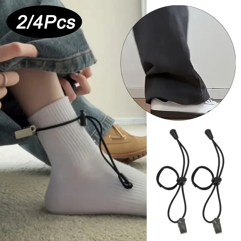 Invisible Adjustable Pant Leg Clips – 2/4 Pack Trouser Shortening Garter Clips