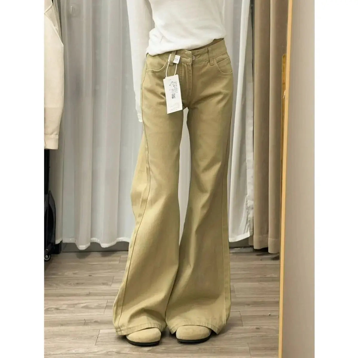 Women's High-Waisted Flare Jeans – Stretch Bell Bottom Denim Pants