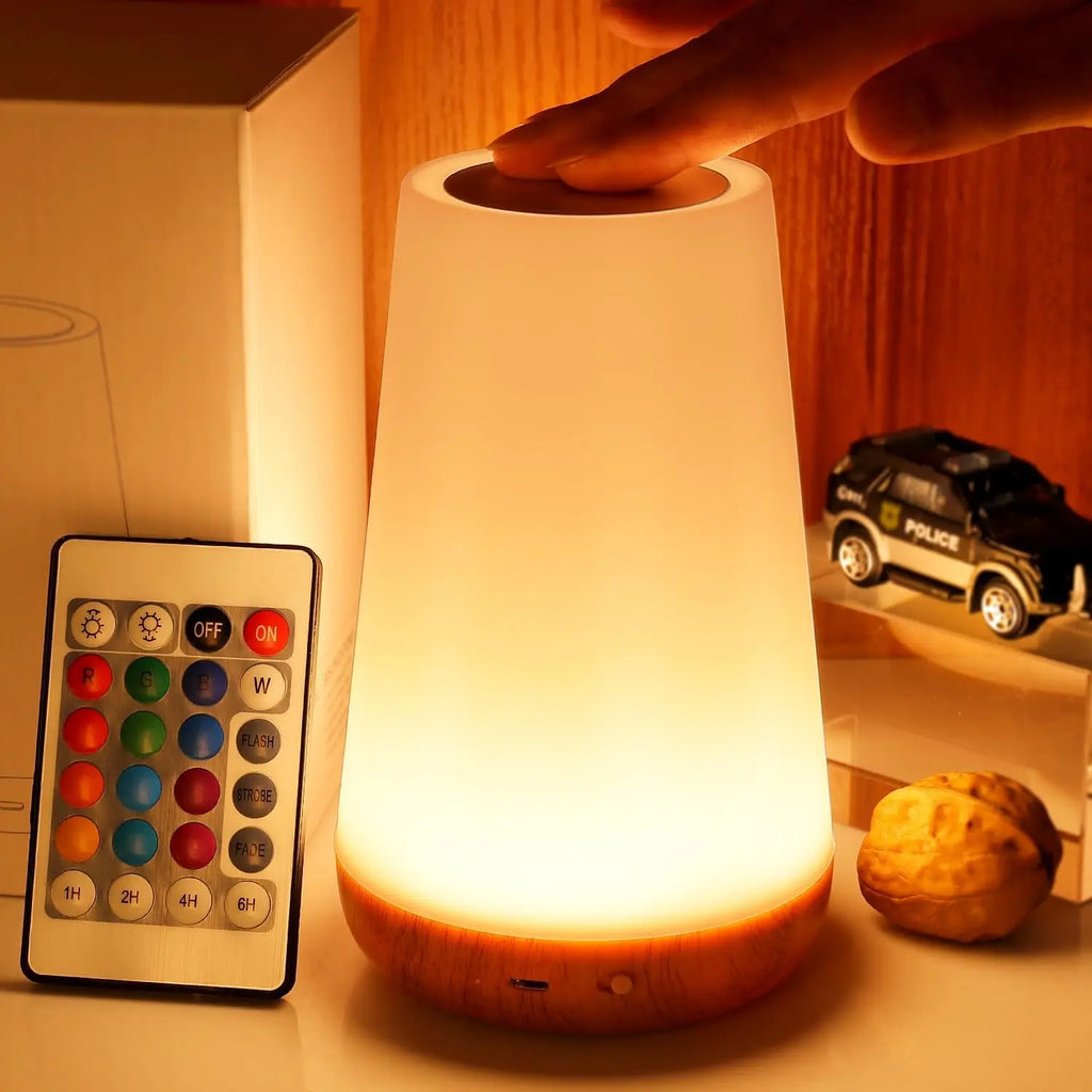 13-Color RGB Rechargeable Touch Night Light with Remote Control