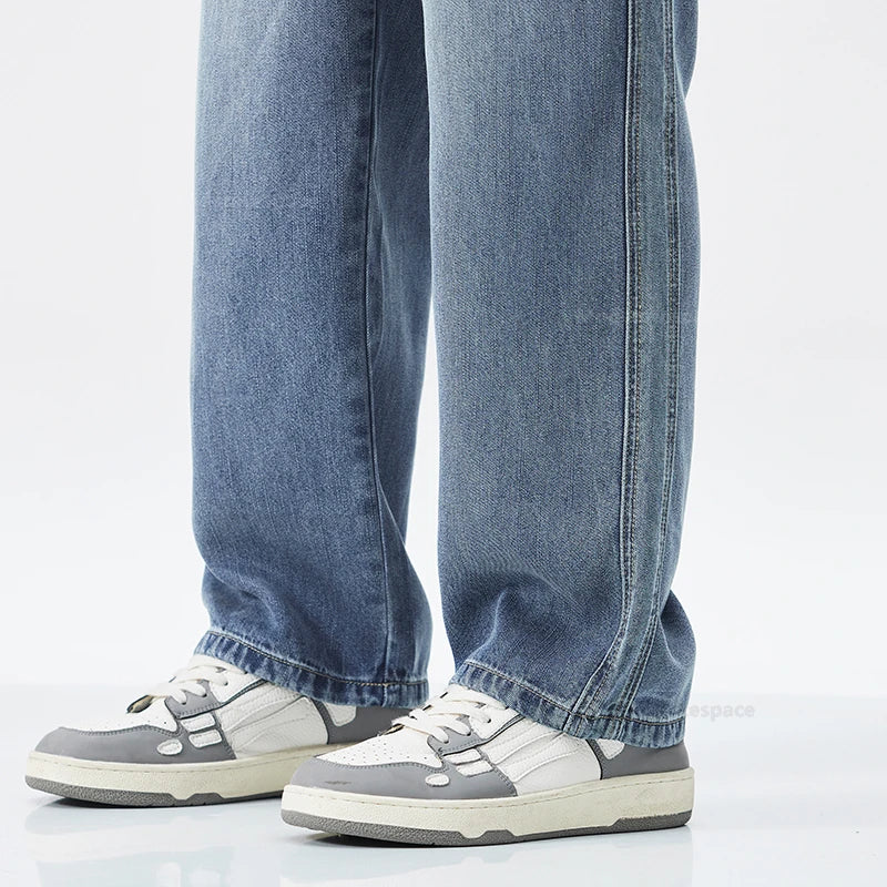 Men’s Lyocell Stretch Jeans – Soft Straight-Leg Casual Denim Pants