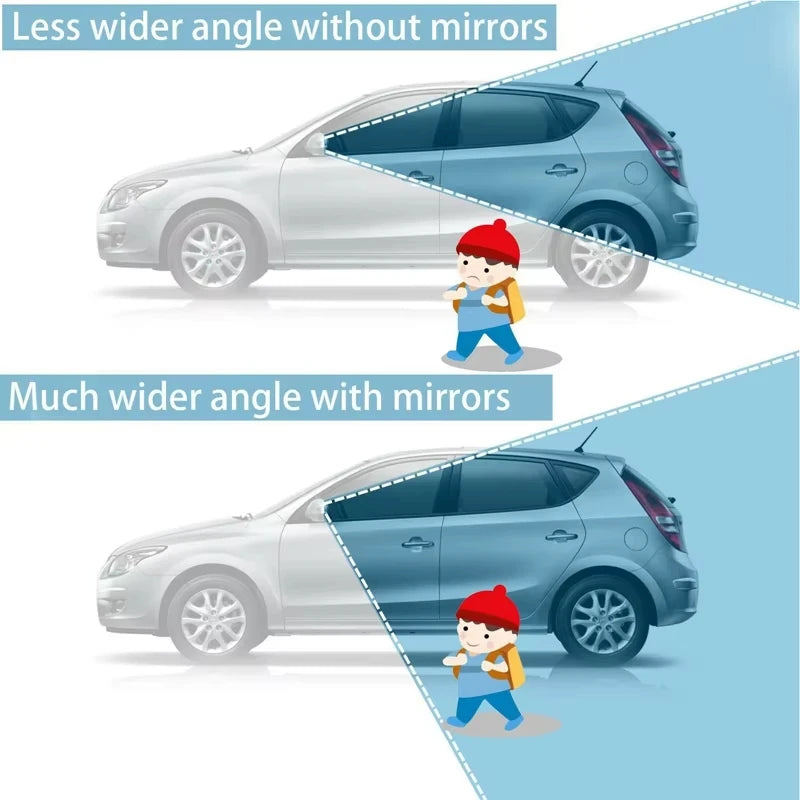 Adjustable Wide-Angle Blind Spot Mirrors – Convex Side Rearview Mirrors for Parking & Driving