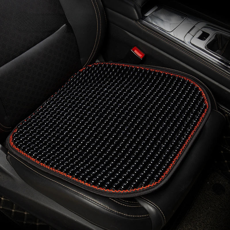 Wooden Bead Car Seat Cushion – Breathable Summer Seat Cover for Cars & SUVs
