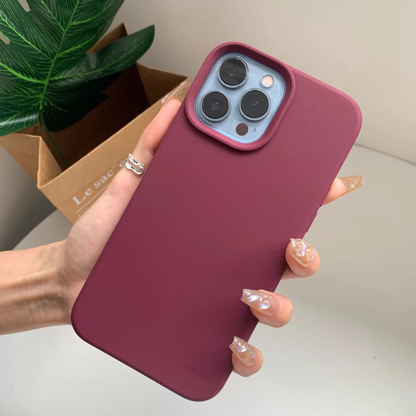 Liquid Silicone Phone Case – Full Coverage Protective Cover for iPhone