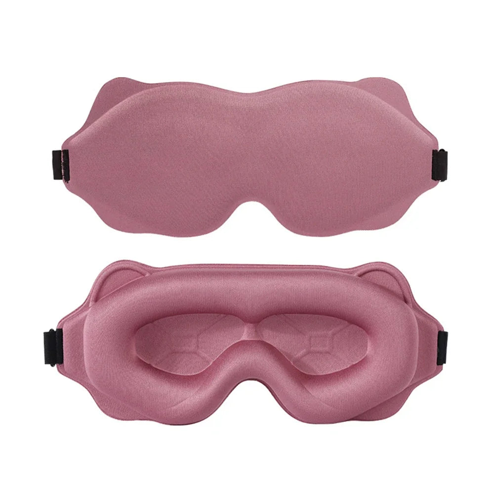 3D Contoured Sleep Mask – Adjustable Light-Blocking Eye Mask