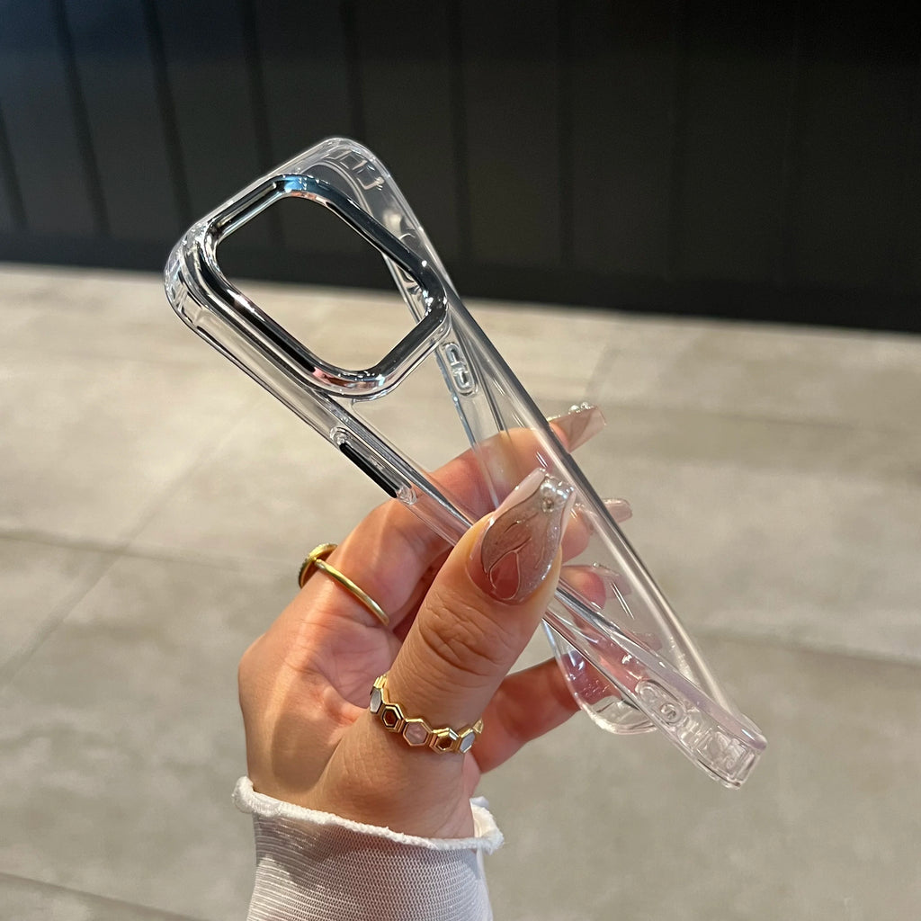 Clear Shockproof Silicone Phone Case – Transparent Protective Cover for iPhone