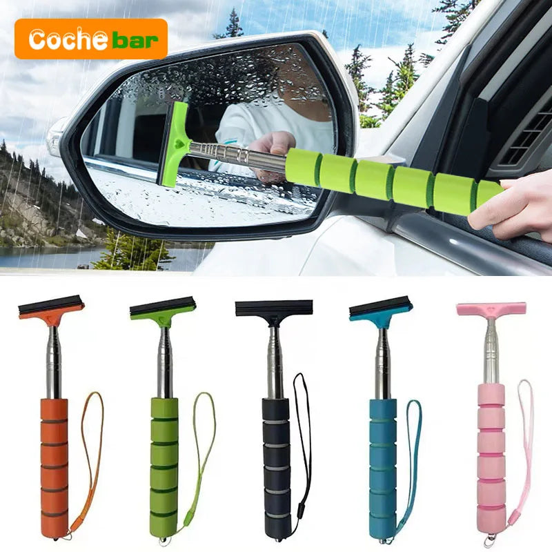 Car Rearview Mirror Cleaning Wiper – Telescopic Auto Glass & Window Scraper