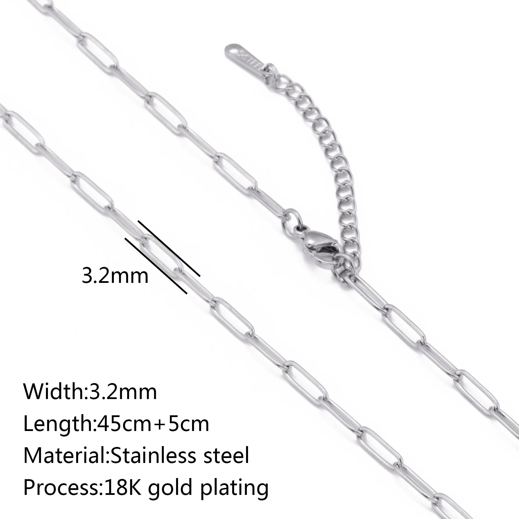 5-Piece 18K Gold PVD Stainless Steel Chain Necklace Set