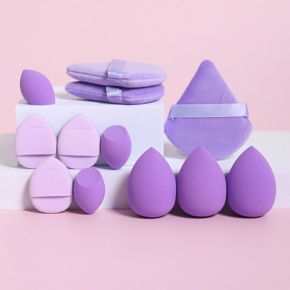 12-Piece Makeup Sponge & Powder Puff Set – Beauty Blending Tools