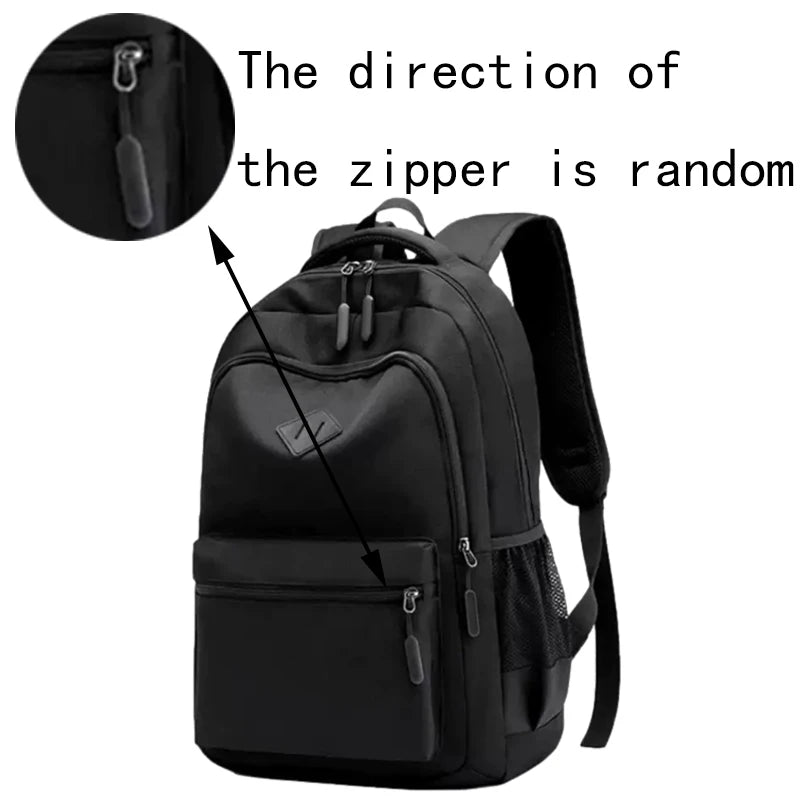 Large Capacity Black Backpack – Unisex Travel, School & Everyday Backpack