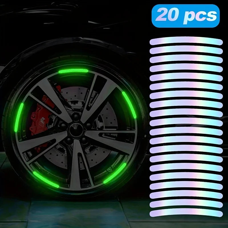 20PCS Car Wheel Reflective Stickers