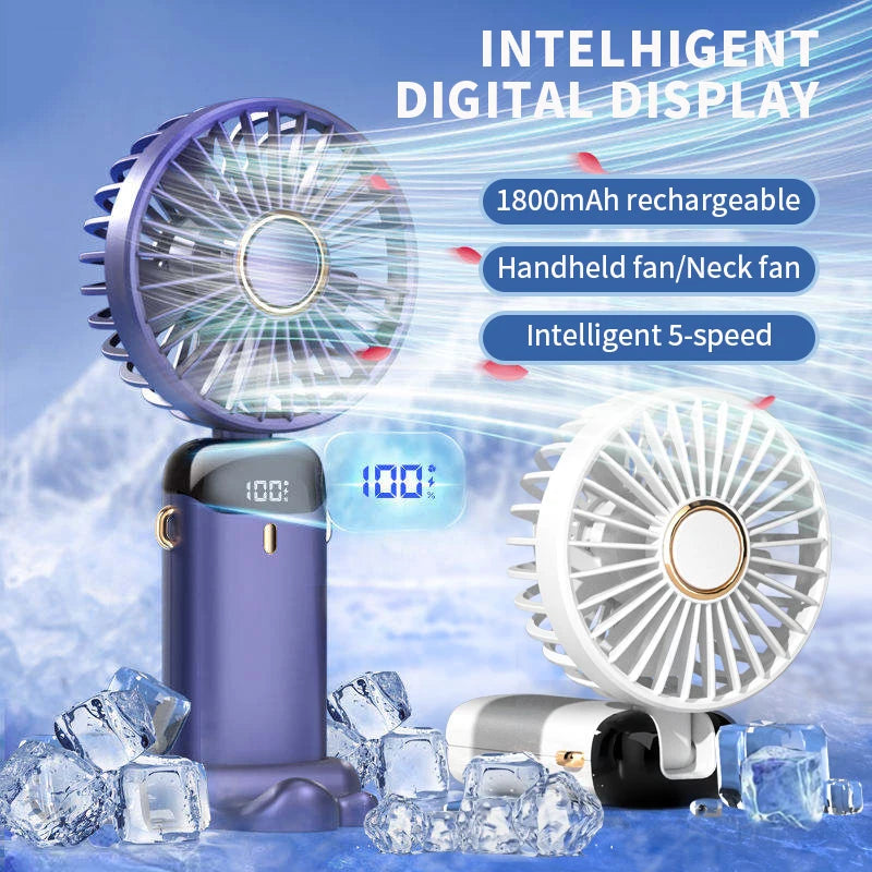 Portable 3-in-1 Mini Neck Fan