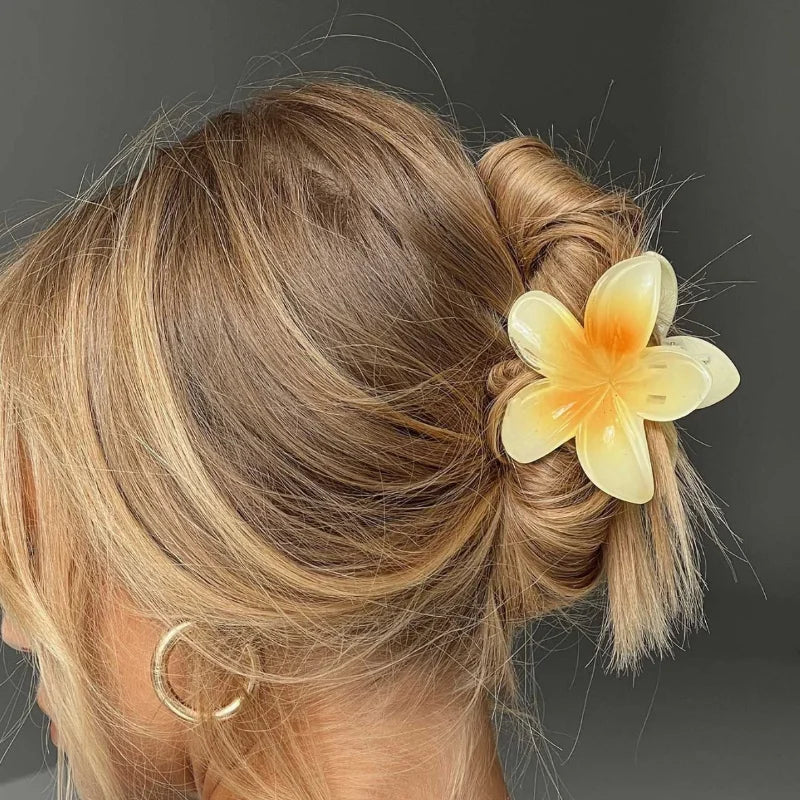 AURELLE Bohemia Flower Hair Claw Clip – Large Women's Fashion Hair Accessory