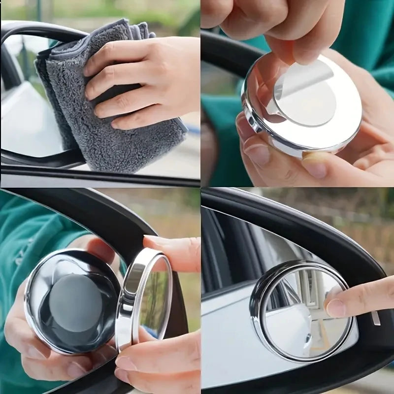 2-Pack 360° Adjustable Wide-Angle Blind Spot Mirrors