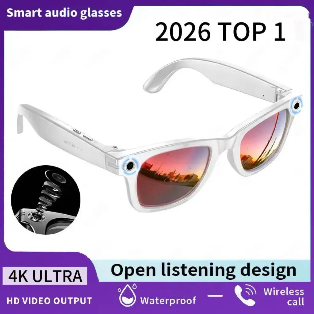 AI Smart Bluetooth Glasses with HD Camera &amp; Voice Assistant