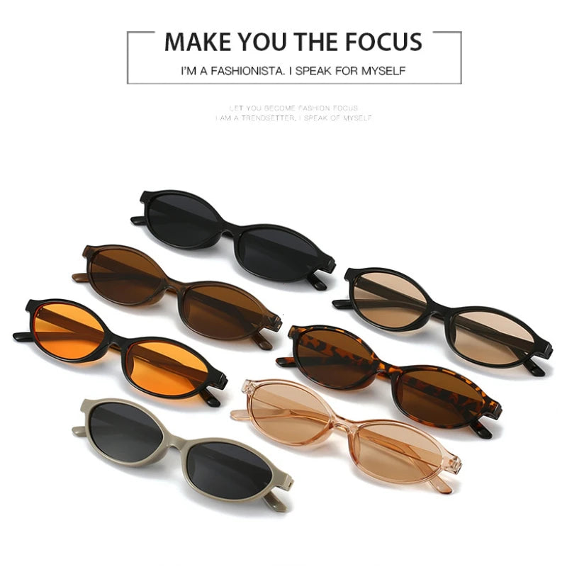 Retro Oval Cat Eye Sunglasses – UV400 Fashion Sunglasses for Women