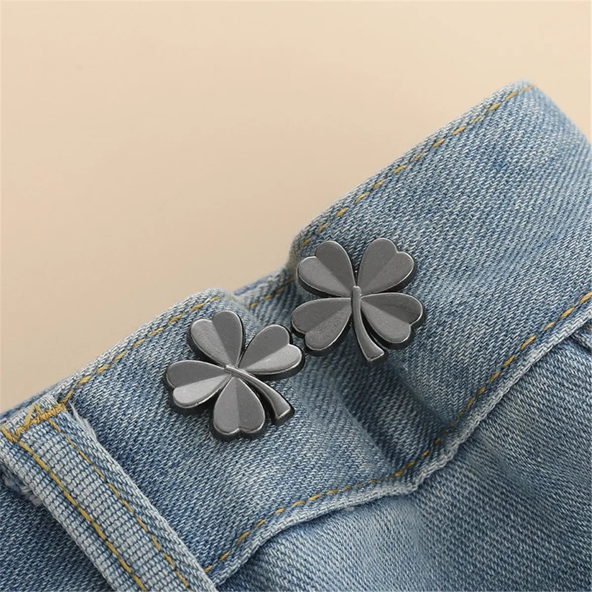 Adjustable Jeans Waist Button Tighteners – 1 Pair No-Sew Waist Adjuster Clips