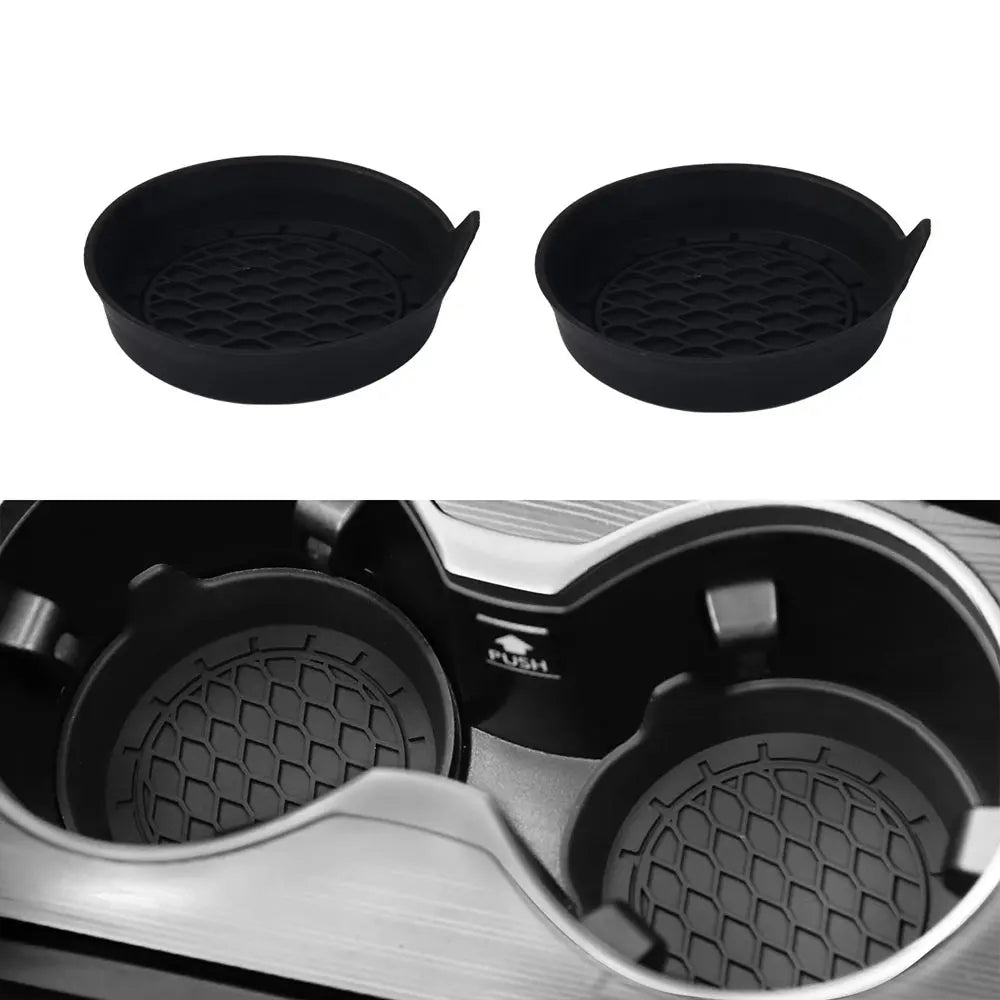 2/4-Pack Silicone Car Cup Holder Coasters – Universal Non-Slip Cup Holder Inserts