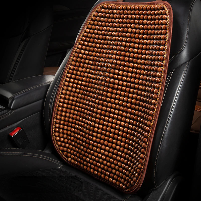 Wooden Bead Car Seat Cushion – Breathable Summer Seat Cover for Cars & SUVs
