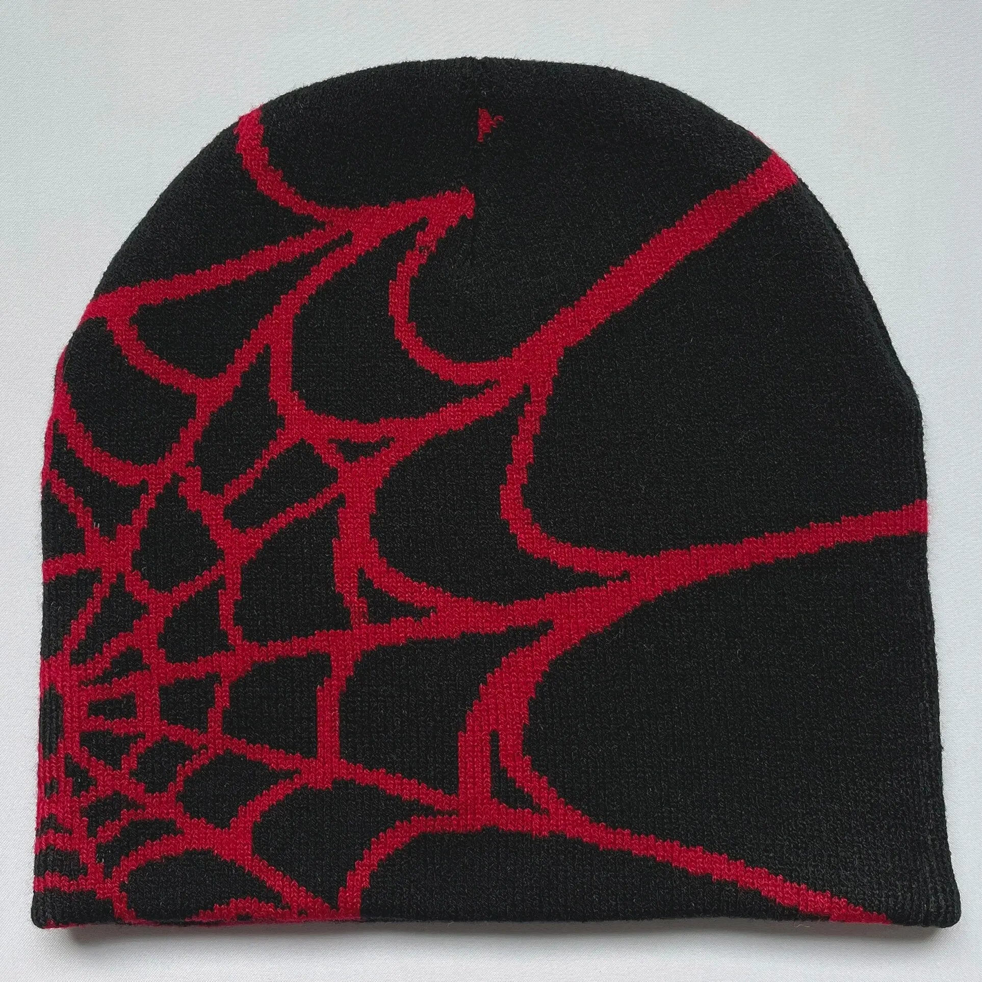 Y2K Spider Web Knit Beanie – Unisex Warm Winter Skull Cap